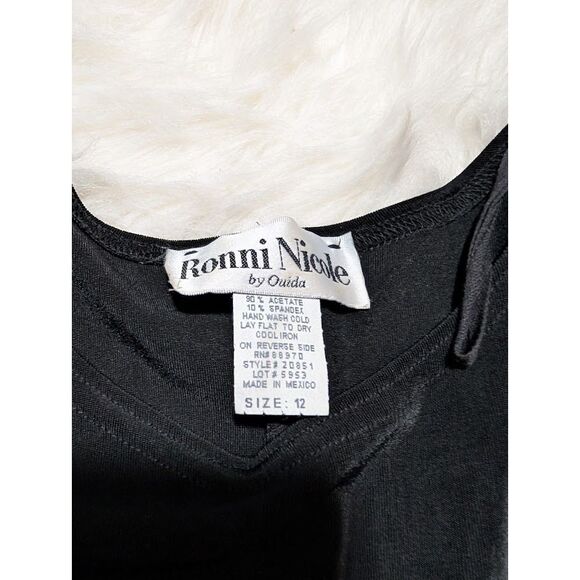 Classic Vintage sz 12 Black Sleeveless Maxi Dress Dress Casual Evening Wear - Picture 5 of 8